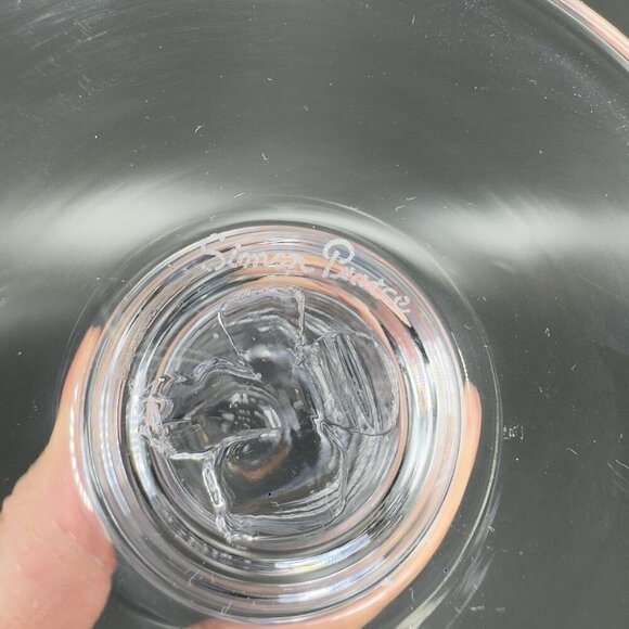 Simon Pearce Cavendish Clear Hand Blown Heavy Glasses Cups Goblets Stemware Set2 - Picture 6 of 16